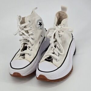 Converse Run Star Hike High Top White Chunky Platform Sneakers Womens 4.5 Mens 3